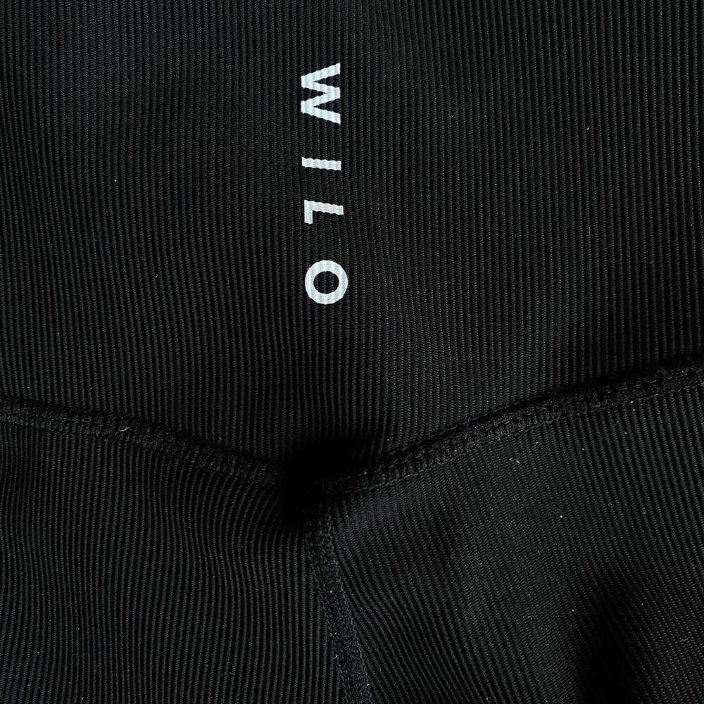 Wilo the Label Leggings Women’s XS Black Ribbed White Stripe Legging - Picture 5 of 9